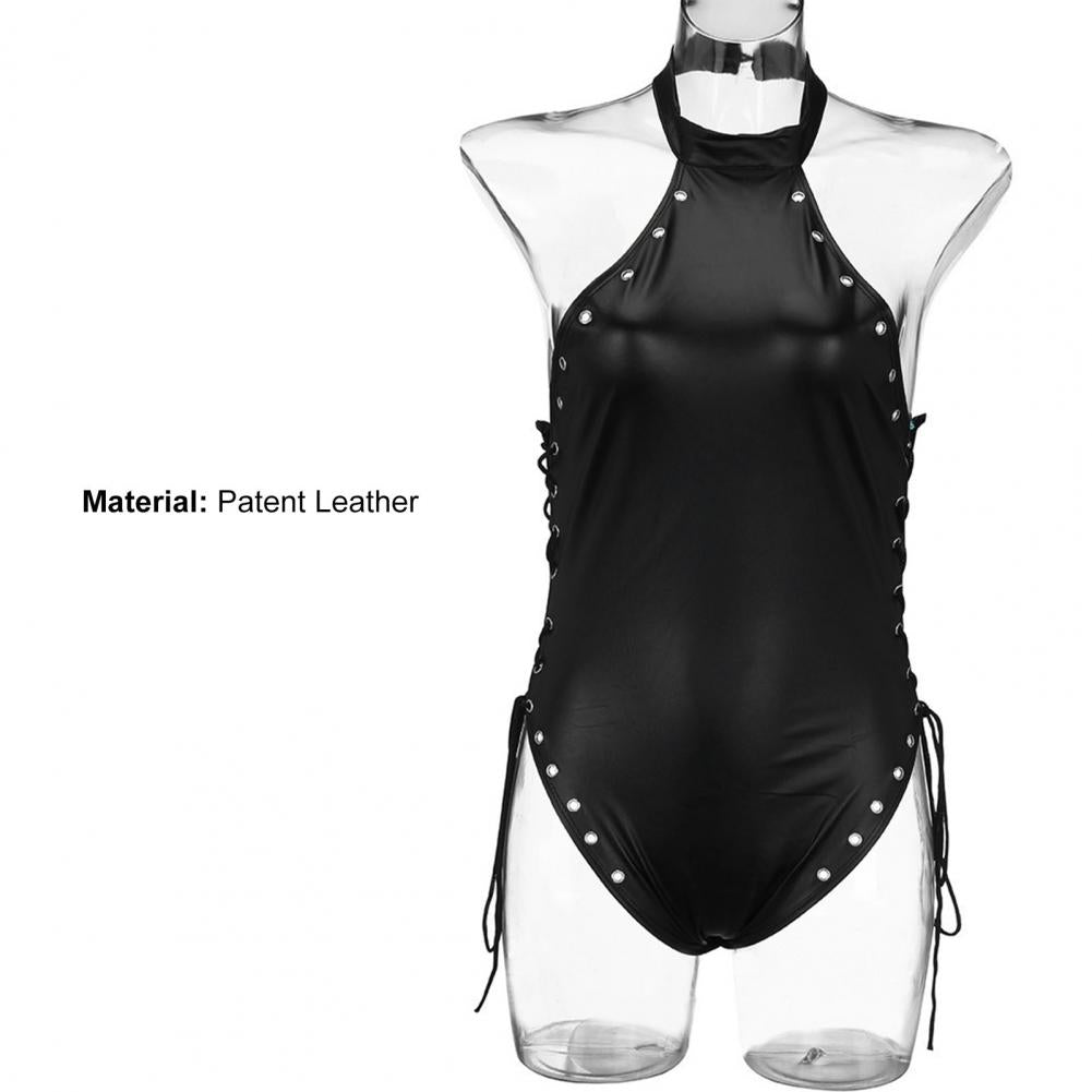 One-piece Stylish Pure Color Slim-fitting Bikini Female Women Swimsuit Skinny for Beach