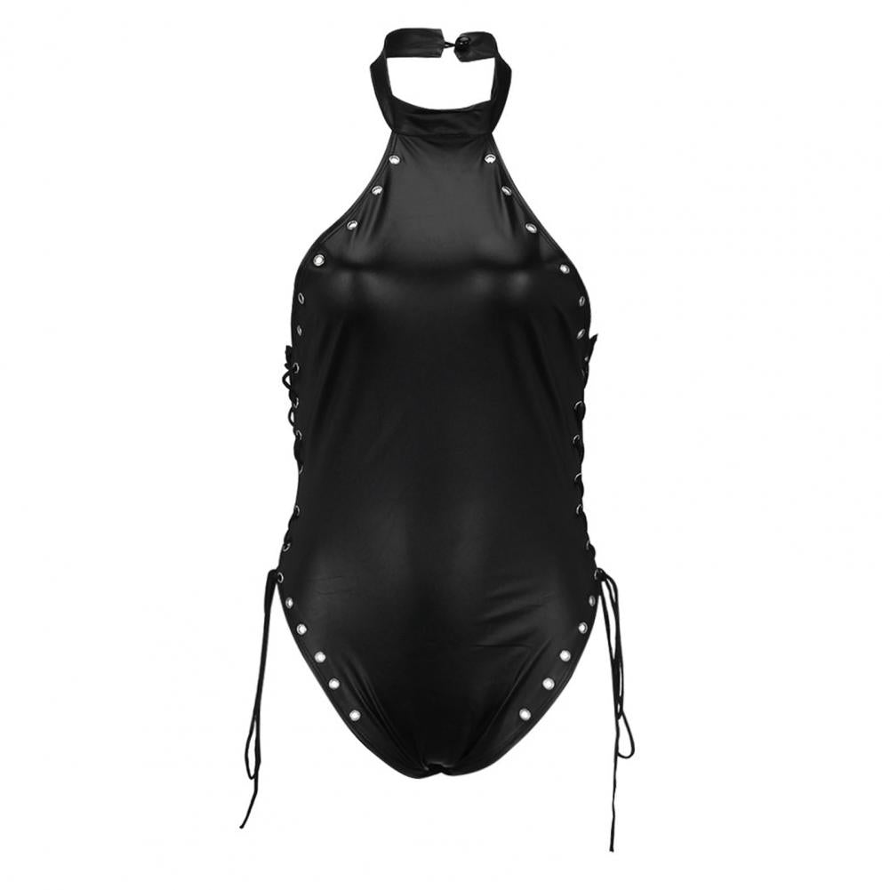 One-piece Stylish Pure Color Slim-fitting Bikini Female Women Swimsuit Skinny for Beach