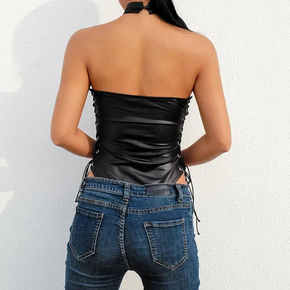 One-piece Stylish Pure Color Slim-fitting Bikini Female Women Swimsuit Skinny for Beach