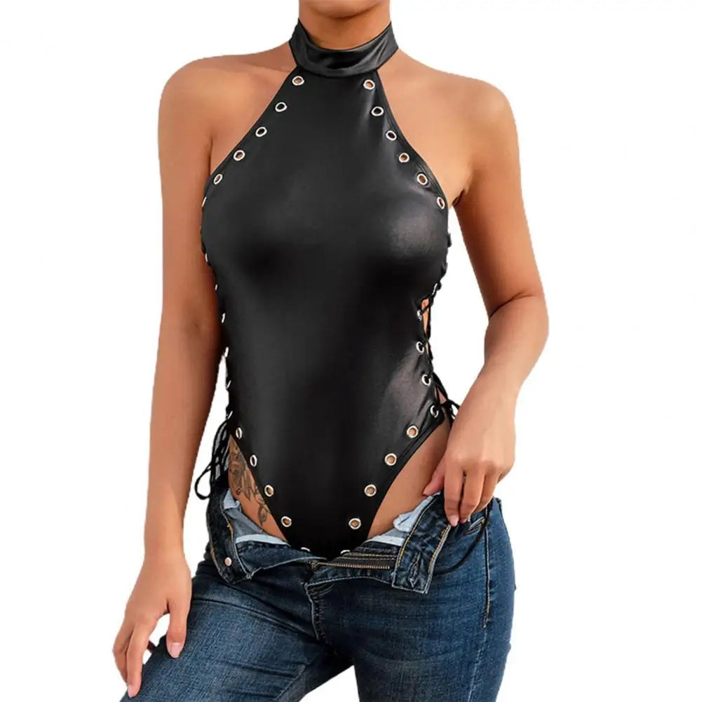 One-piece Stylish Pure Color Slim-fitting Bikini Female Women Swimsuit Skinny for Beach