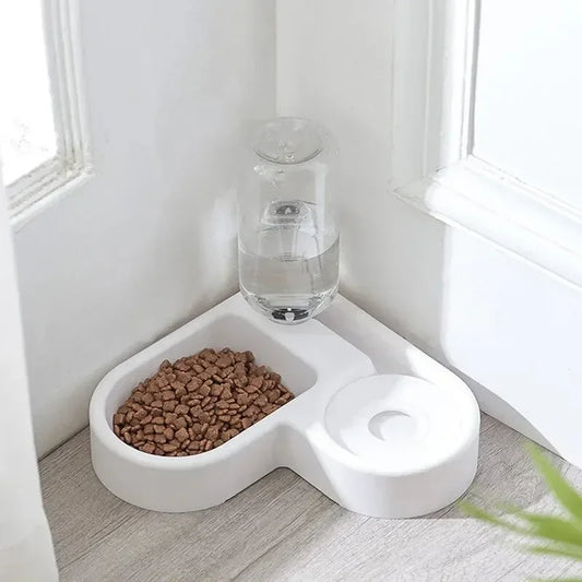 1pcs Double Dog and Cat Bowl-Pet and Food Bowl Set with, Pet Feeding Bowl Suitable for Cats and Small Dogs